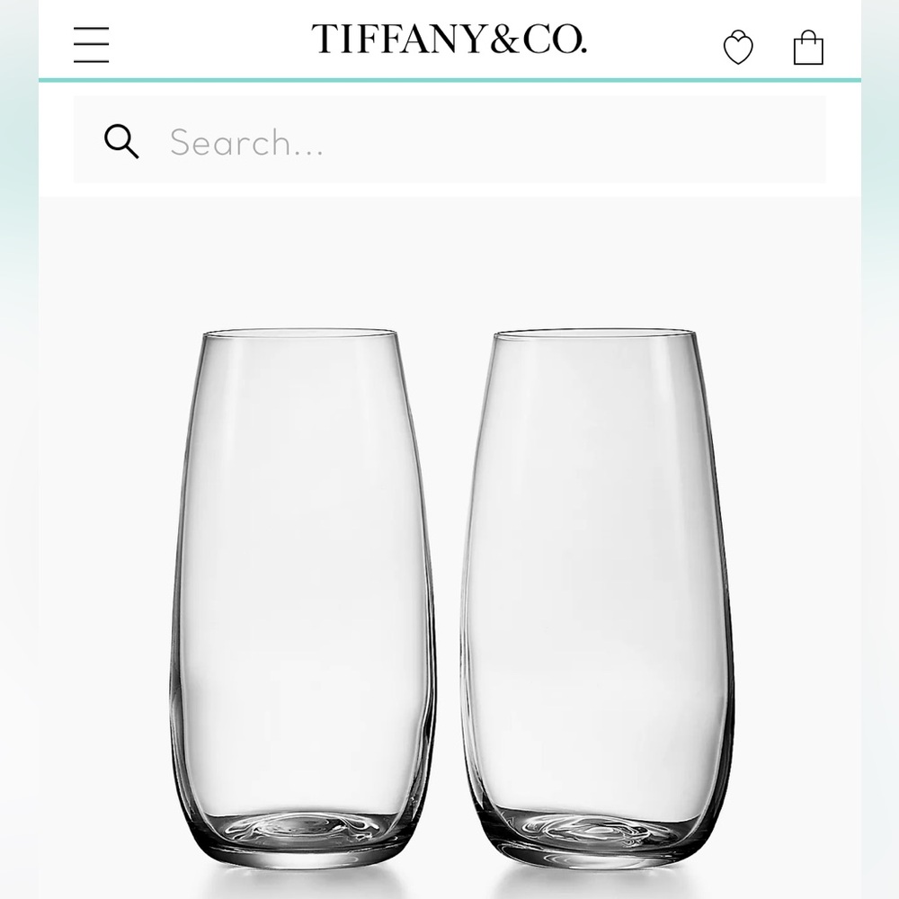 Tiffany & Co. Crystal Stemless Champagne Flutes